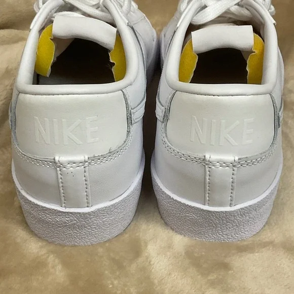 Nike Blazer Low Platform Sneakers "Triple White" (W) Sz 9"5 - Picture 6 of 7
